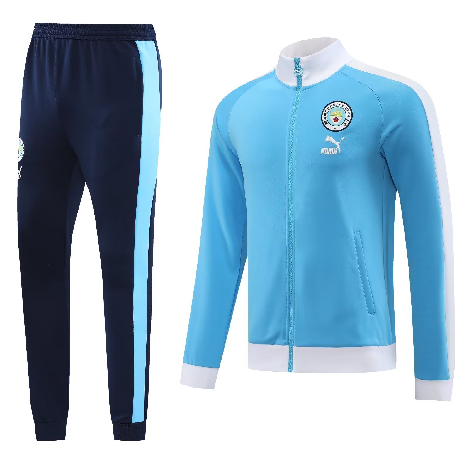 AAA Quality Manchester City 23/24 Tracksuit - Sky Blue/White